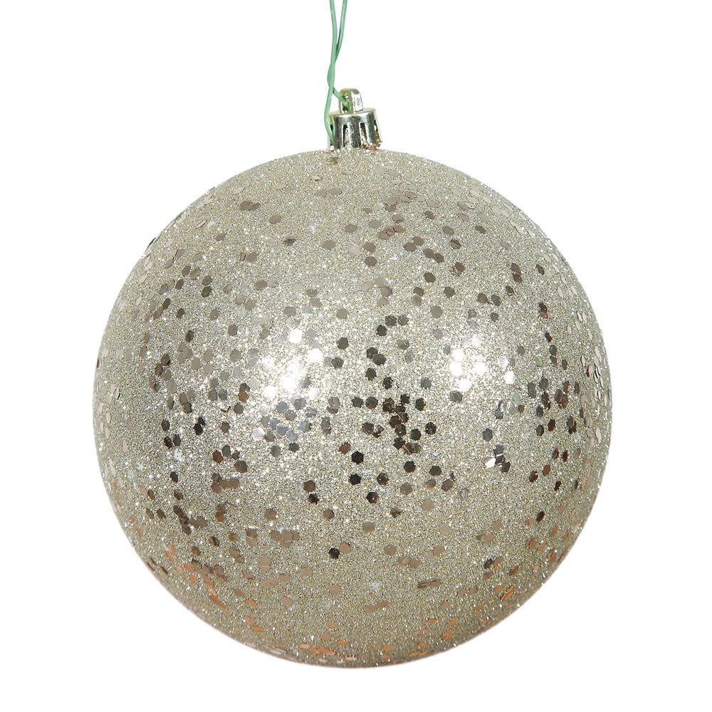 Champagne Sequin Ball 20cm- Set of 2