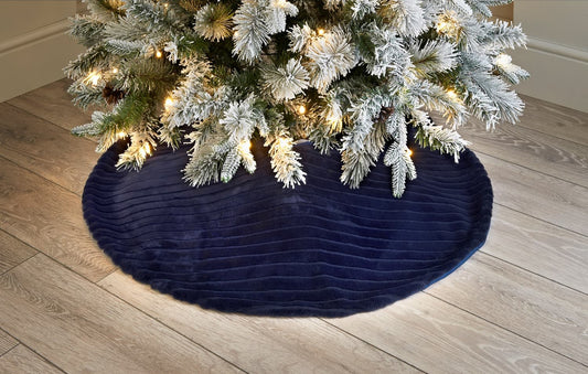 Blue Fur Tree Skirt 1m