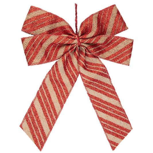 Red Kraft Glitter Bow