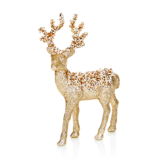 Gold Glitter Reindeer 20cm