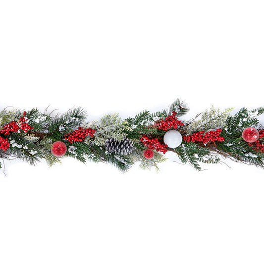 Red White Berry Garland 1.8m