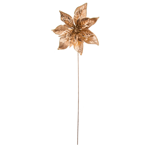 Gold Metallic Poinsettia 50cm- Set of 2