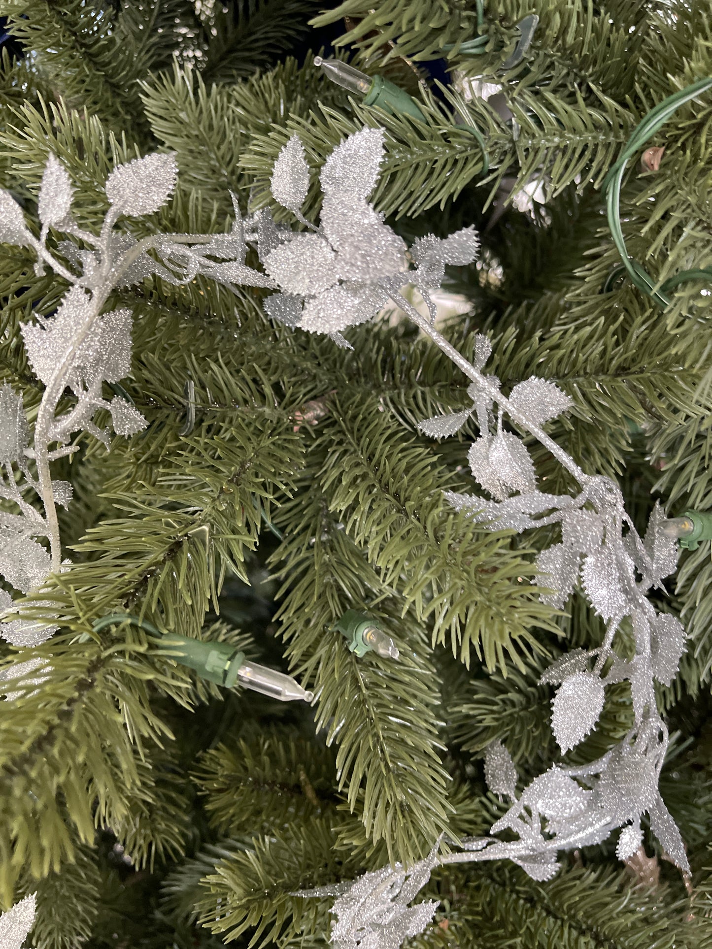 Silver Holly String Garland 170cm- Set of 3