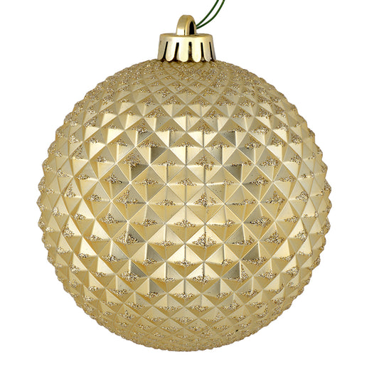 Champagne Durian Bauble 15cm- Set of 2