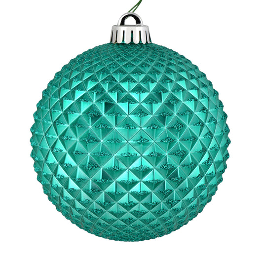 Teal Durian Bauble 15cm- Set of 2