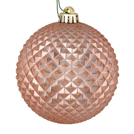 RoseGold Durian Bauble 15cm- Set of 2