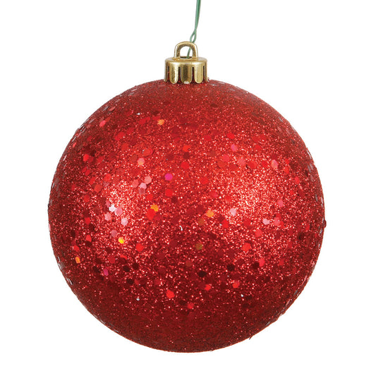 Red Sequin Ball 20cm- Set of 2