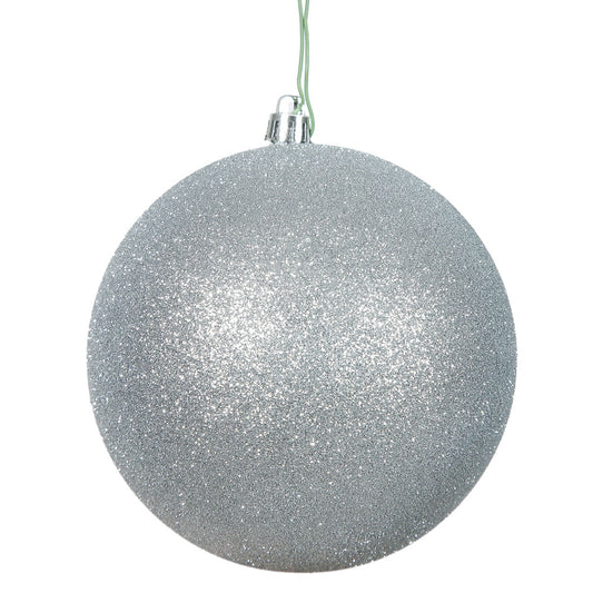 Silver Glitter Ball 15cm- Set of 2