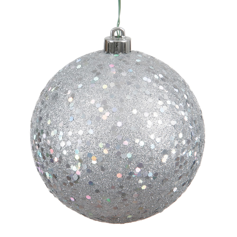 Silver Sequin Ball 15cm- Set of 2