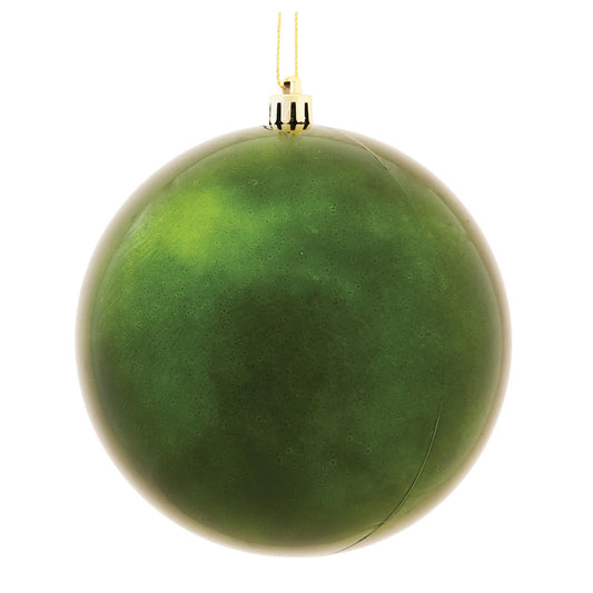 Moss Green Shiny Ball 15cm- Set of 2