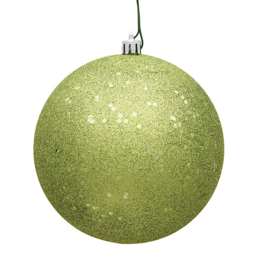 Lime Green Sequin Ball 15cm- Set of 2