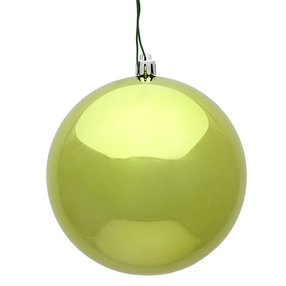 Lime Green Shiny Ball 15cm- Set of 2