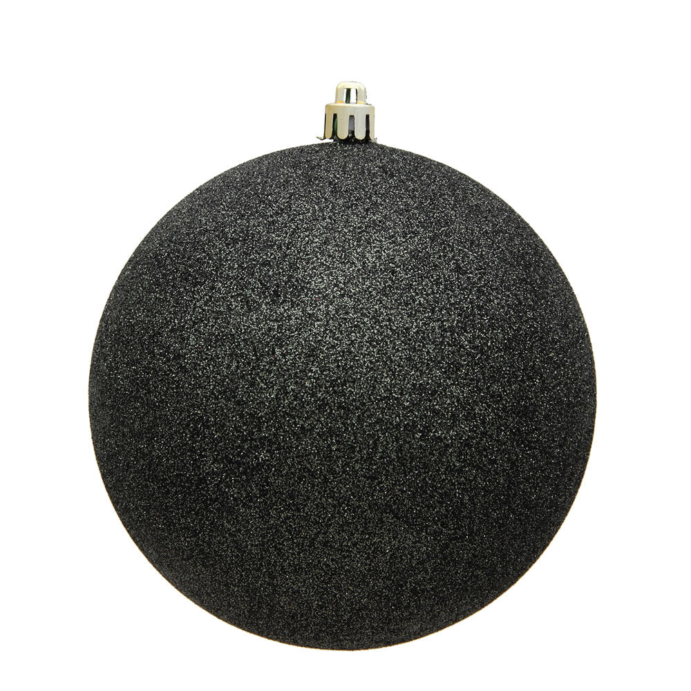 Gunmetal Glitter Ball 15cm- Set of 2