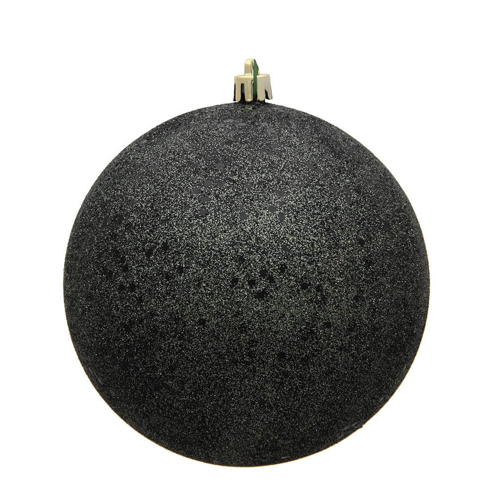 Gunmetal Sequin Ball 20cm- Set of 2