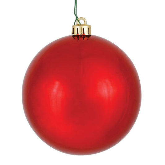 Red Shiny Ball 25cm- Set of 2