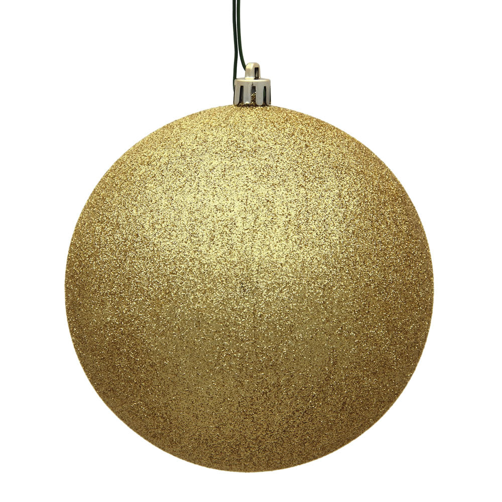 Gold Glitter Ball 20cm- Set of 2