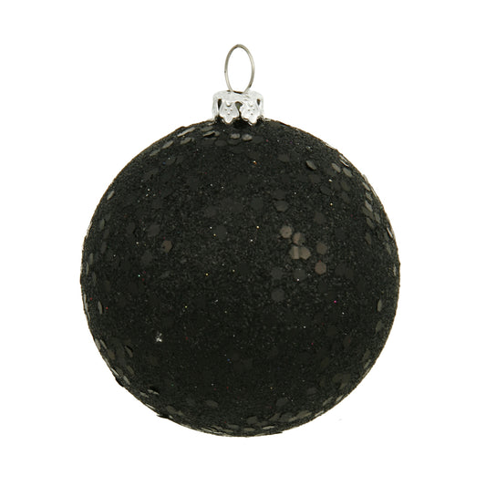 Black Sequin Ball 25cm- Set of 2