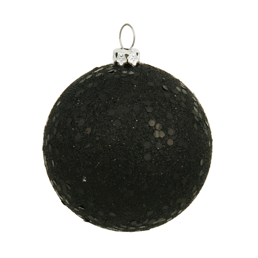 Black Sequin Ball 20cm- Set of 2