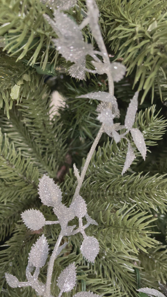 Silver Holly String Garland 170cm- Set of 3