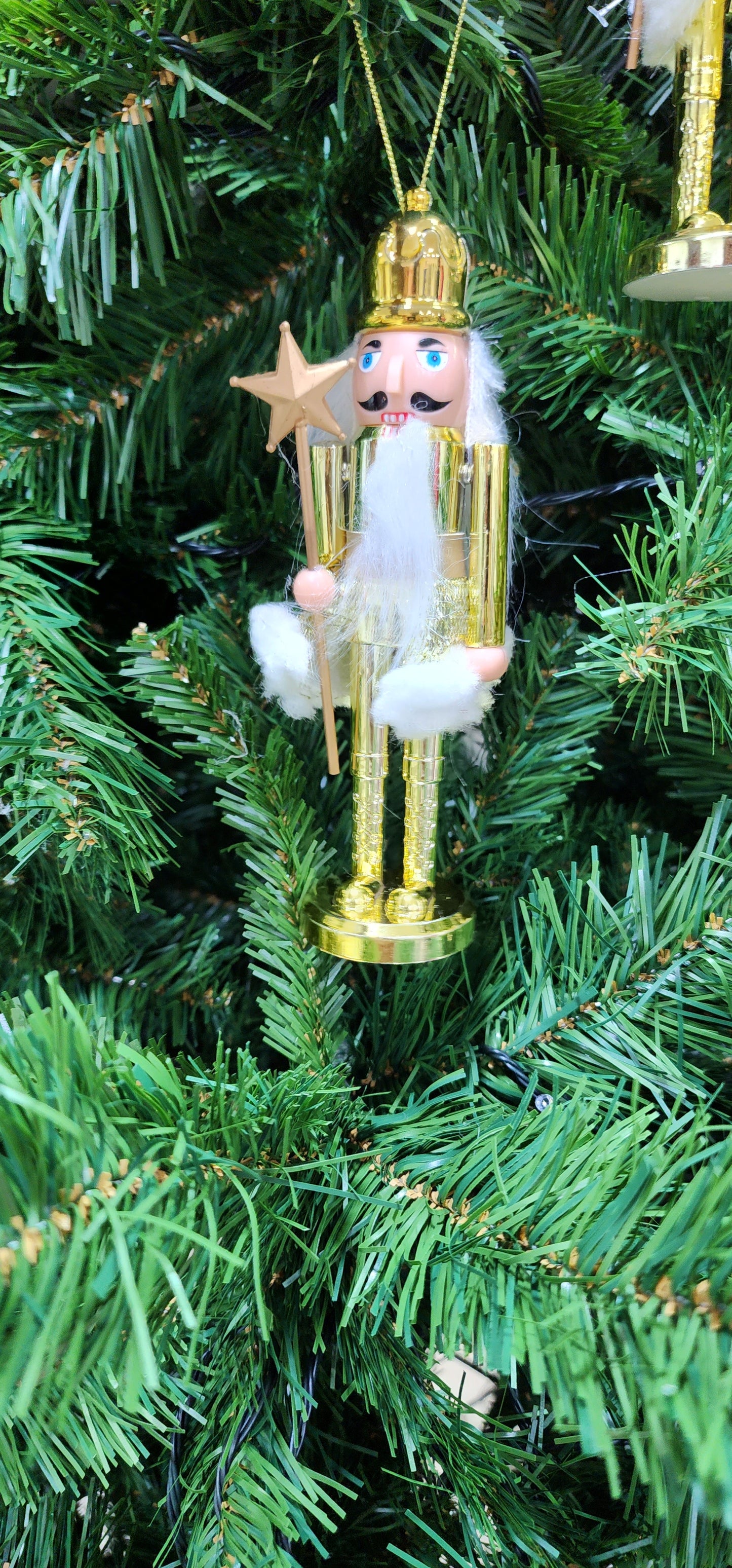 Gold Plated Nutcracker 17cm- Set of 2