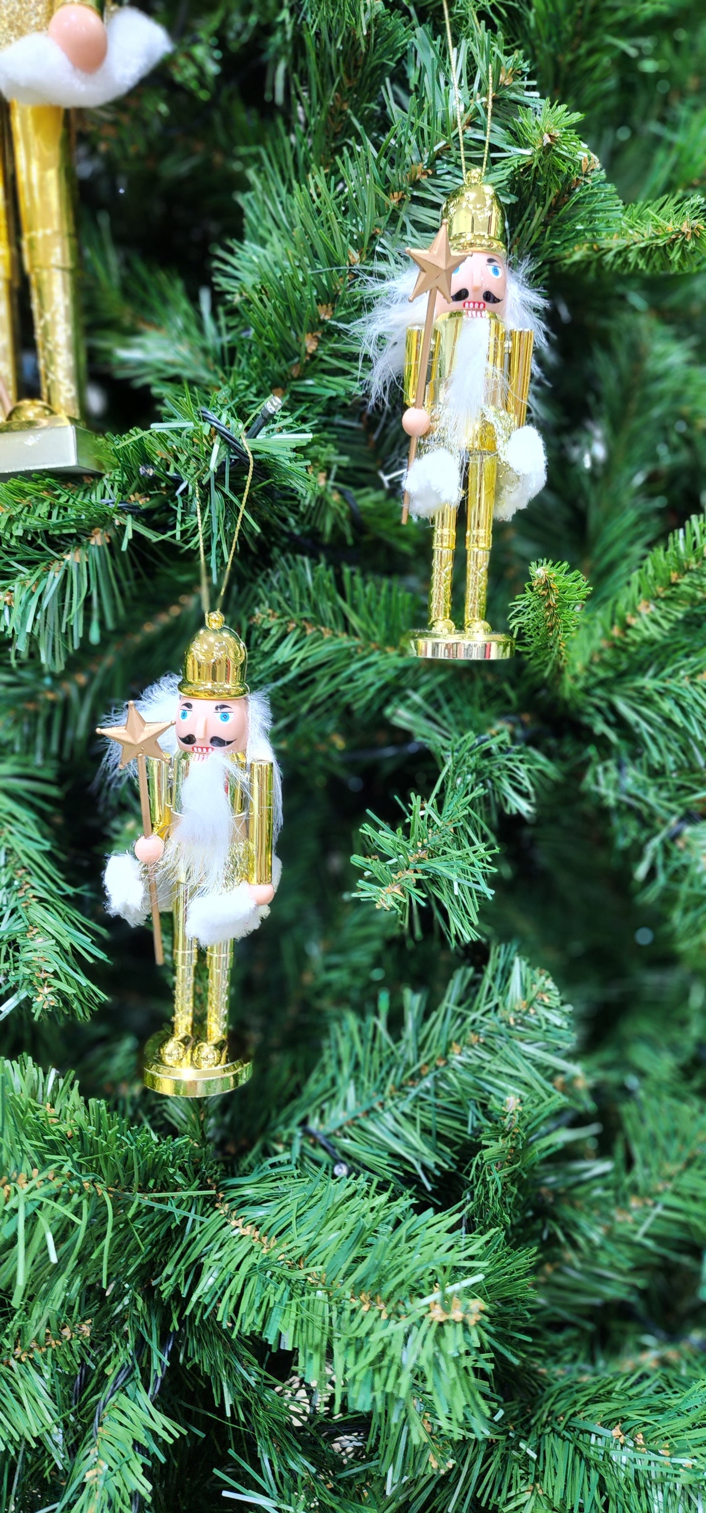 Gold Plated Nutcracker 17cm- Set of 2